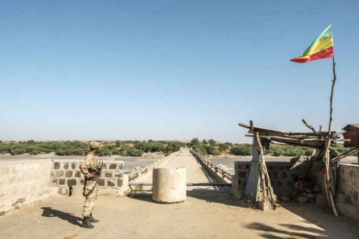The Humera border crossing between Eritrea and Ethiopia, seen from the Ethiopian side in 2020