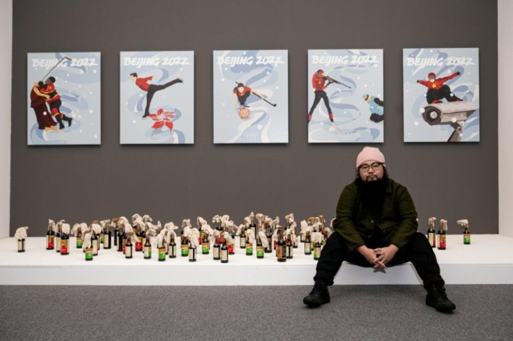 Chinese dissident artist Badiucao, 35, denounces political repression in China and the country's censorship of coronavirus in his new exhibition, just opened in northern Italy