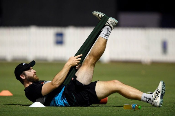 Work it out: New Zealand captain Kane Williamson in training on Saturday