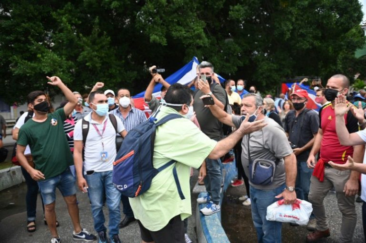 President Diaz-Canel warned on Friday that his supporters were "ready to defend the revolution"