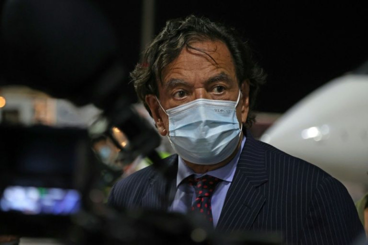 Former US diplomat and cabinet secretary Bill Richardson is seen here in Doha, where he accompanied US journalist Danny Fenster following his release from prison in Myanmar