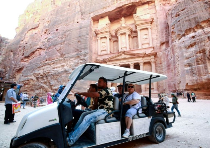 Electric carts have replaced more traditional animal-powered carriages in Petra, partly in an effort by the authorities to address criticism over animal abuse