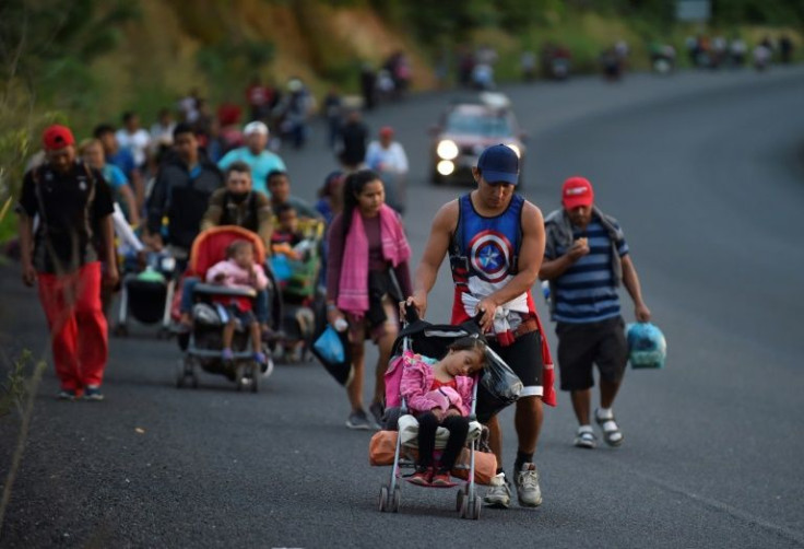 The caravan has walked several hundred kilometers since leaving the southern Mexican city of Tapachula