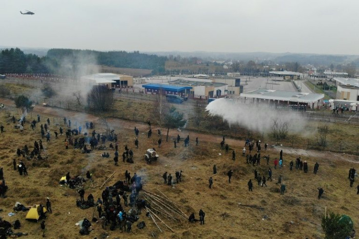 Polish police said nine officers were injured in the clashes on Tuesday, along with a border guard and a soldier