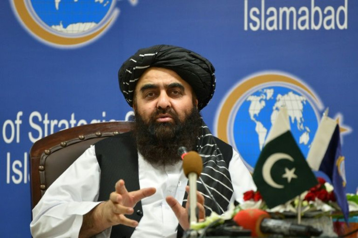 Taliban Foreign Minister Amir Khan Muttaqi, shown here in Islamabad on November 12, 2021, noted that bilateral relations between the Islamists and the US have "experienced ups and downs"