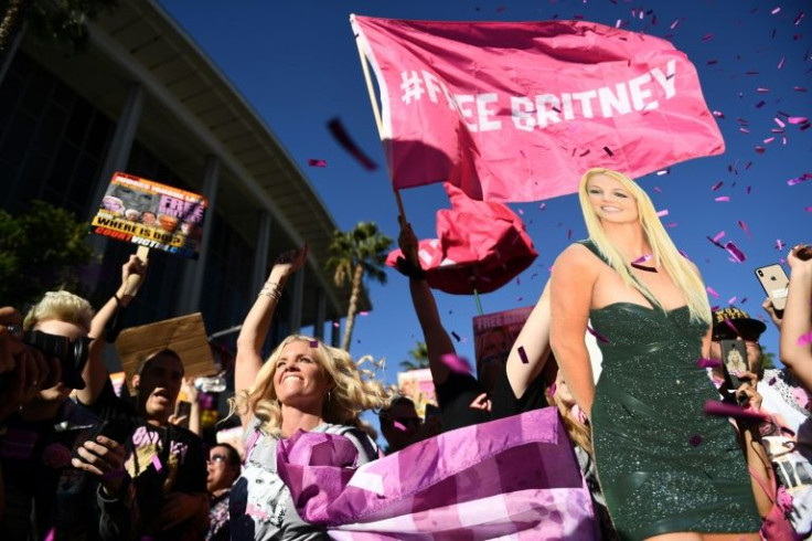 Fans celebrated in front of the downtown Los Angeles court house where a judge terminated the controversial guardianship that has controlled Britney Spears' life for over a decade