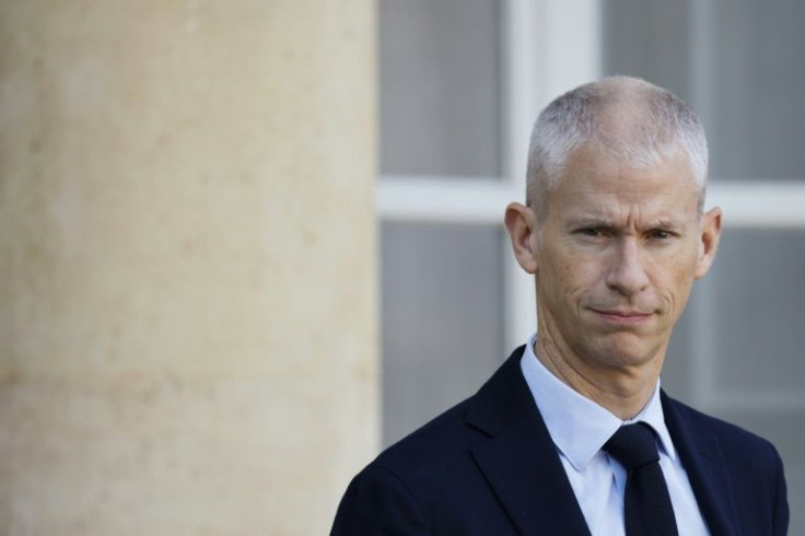 France's Trade Minister Franck Riester called champagne "a symbol for France" and expressed hope of an agreement to end a dispute with Russia over labeling bottles of the drink