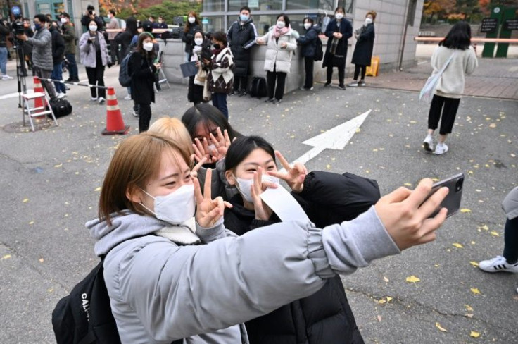 More than half a million students are sitting South Korea's high-stakes university entrance exam this year