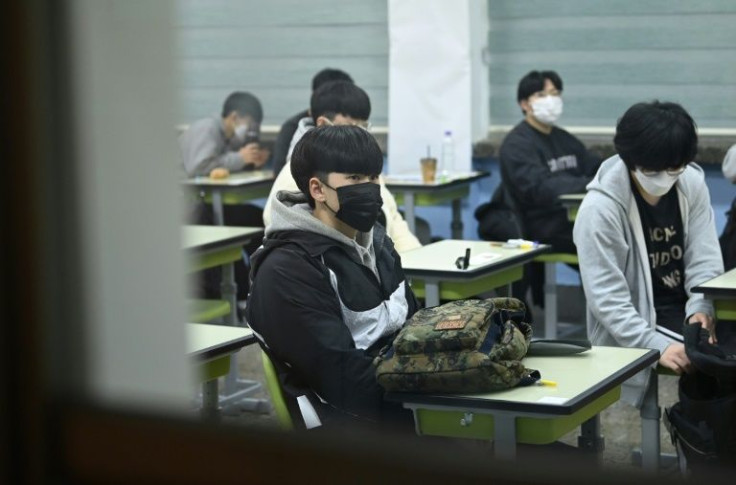 A hush fell over South Korea as more than half a million students sat the high-stakes national university entrance exam