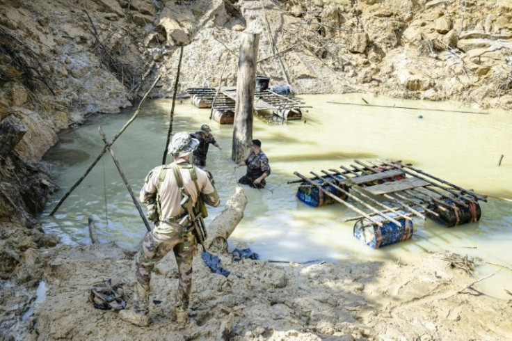 The French army is engaged in a cat-and-mouse game with illegal gold miners in the Amazon.