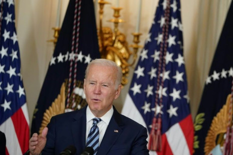 US President Joe Biden, pictured at the White House on November 18, 2021, has seen his infrastructure victory lap overshadowed by inflation worries