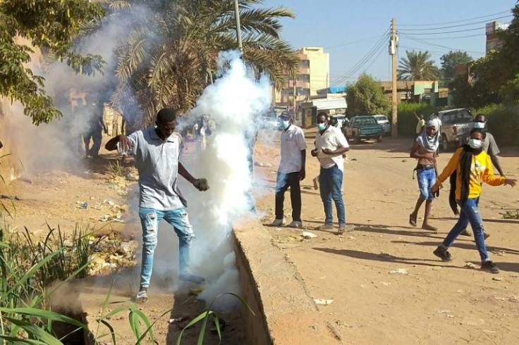 Sudanese police fire tear gas in a bid to disperse anti-coup demonstrators holding running protests across the capital on Wednesday
