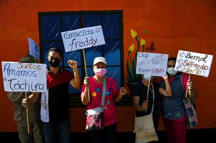 Supporters of candidates from Venezuela's ruling political party gather in San Cristobal ahead of regional elections that will be seen as a test of the Maduro regime's willingness to let democracy run its course