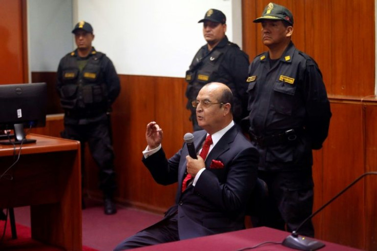 Vladimiro Montesinos, pictured at his trial in Lima in 2014, was already serving a 25-year sentence for human rights violations