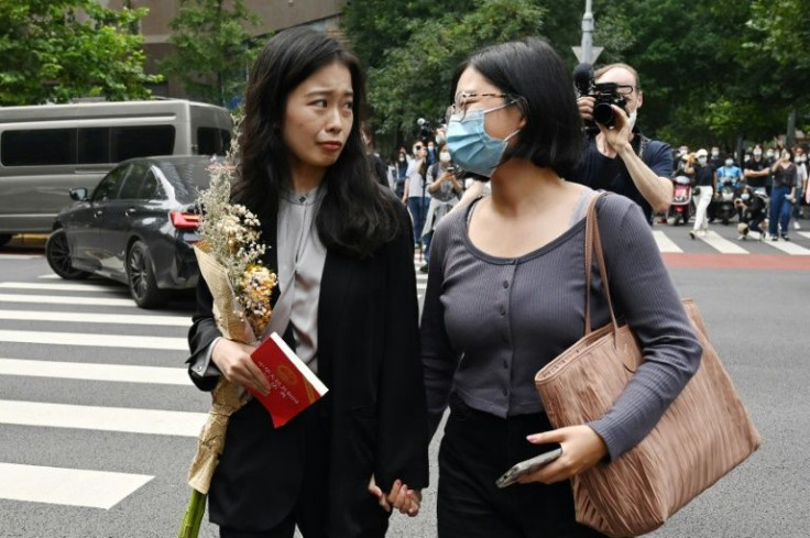 A court this year dismissed the case of Zhou Xiaoxuan (left), who accused a state TV host of groping her