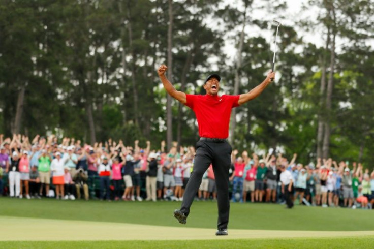 Tiger Woods celebrates his 2019 Masters victory