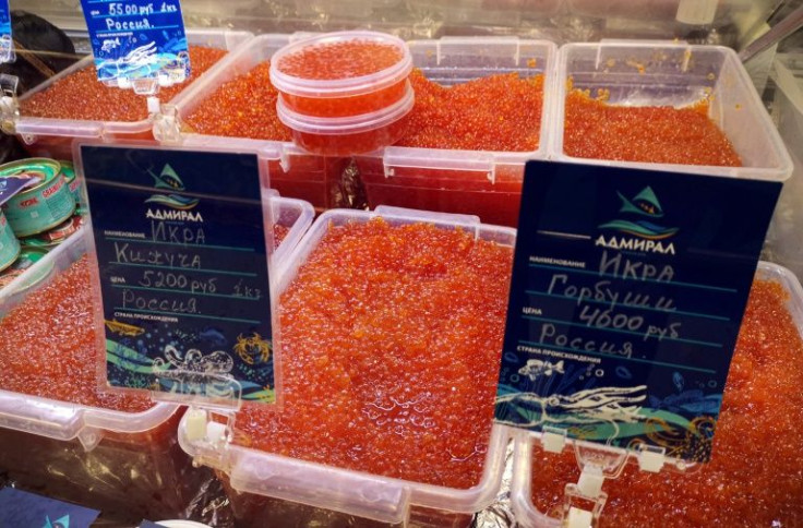 The price of one kilogramme of red caviar has surpassed $68 in Russia.