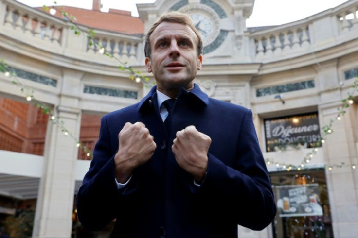 French President Emmanuel Macron said 'we will not give in to lies'