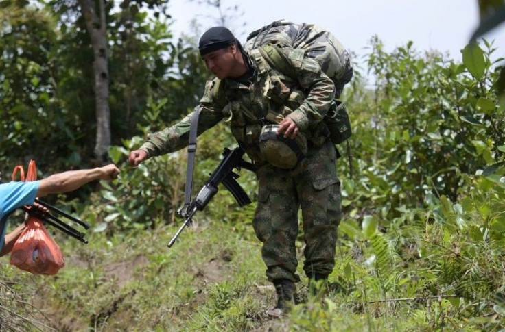 Soldiers still patrol Marquetalia, birthplace of the now-defunct FARC guerilla group