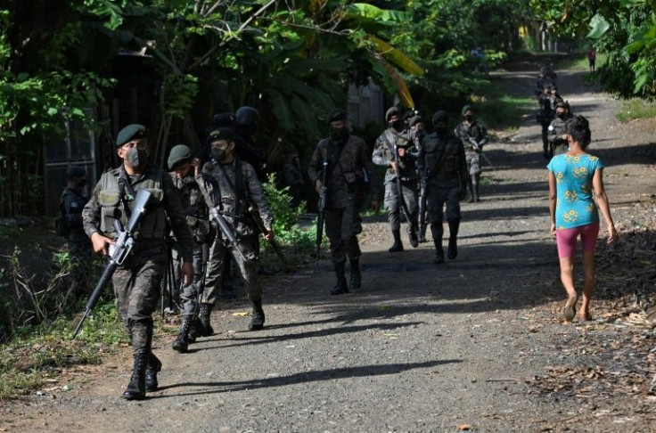 Guatemalan troops on patrol in October El Estor, an indigenous municipality in northeastern Guatemala that has been rocked by protests against a nickel mine