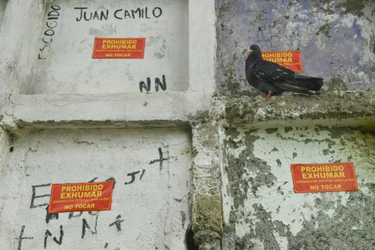 Many funerary plaques in the Colombian town of Puerto Berrio are marked simply N.N. after the Latin 'Nomen nescio' for 'anonymous'