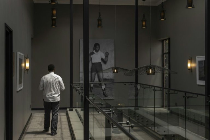 The walls of the hotel are adorned with images of the anti-apartheid icon