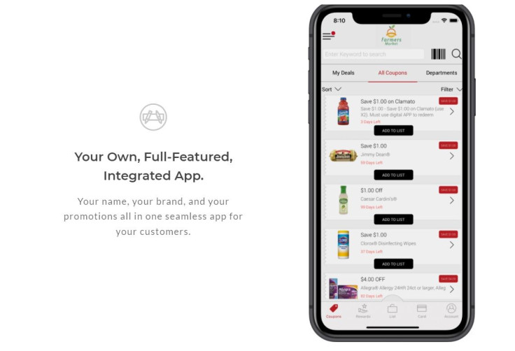 RSA America's store-branded mobile app