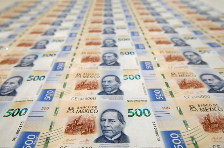 Sheets of 500 peso bills are seen at a Bank of Mexico printing facility in the eastern state of Jalisco