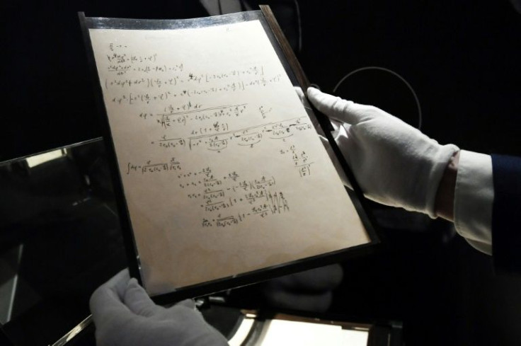 This Einstein manuscript fetched five times its expected price at Christie's in Paris on Wednesday -- but as its author might have said, it's all relative