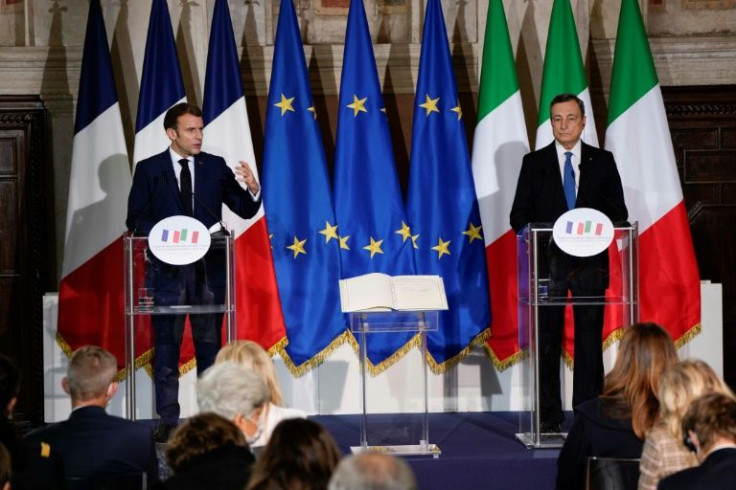 French President Emmanuel Macron andÂ Italian Prime Minister Mario Draghi signed the treaty in Rome