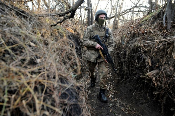 Ukrainian forces are spread along a frontline that stretches along two separatist regions, Donetsk and Lugansk, that broke from Kiev's control after Russia seized control of Crimea in 2014