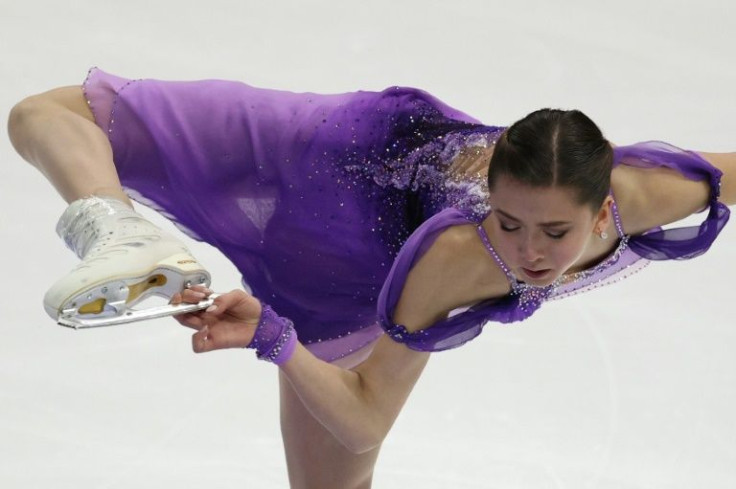 Russia's Kamila Valieva in her record-breaking short program