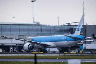 The only KLM plane to arrive in Amsterdam from Johannesbourg on Saturday