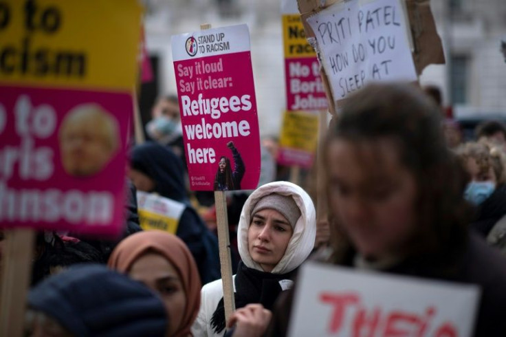 In Britain, as well as France, protesters demonstrated for the rights of refugees over the weekend