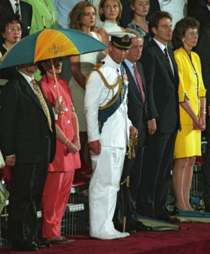 Prince Charles, who will represent his mother at Tuesday's ceremony, was present in 1997 when Britain handed back sovereignty of Hong Kong to China