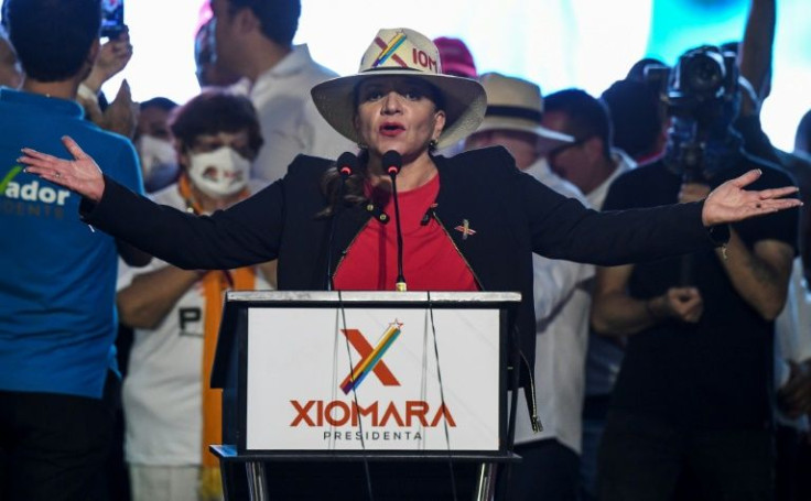 Leftist opposition candidate Xiomara Castro led opinion polls last month