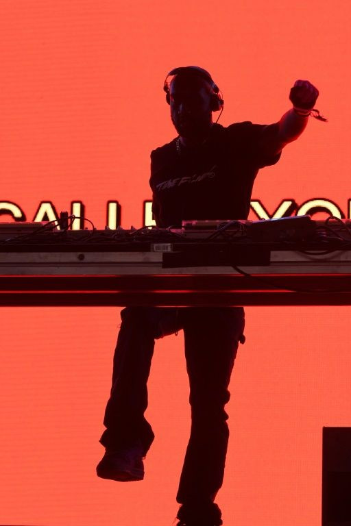Abloh was a celebrity outside of the fashion world. Here he is seen performing on stage at the Coachella Valley Music and Arts Festival in California in 2019