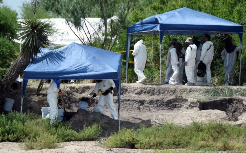 Forensic experts search for human remains at La Bartolina, considered an "extermination camp" by Mexico's National Search Commission