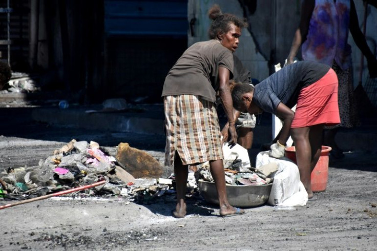 People took to the streets to clear debris