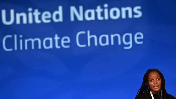 Climate Justice activist Vanessa Nakate speaks during a plenary session at the COP26 UN Climate Change Conference