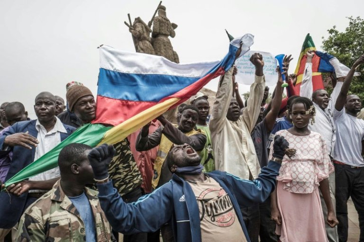 Protesters in Malian capital Bamako often wave Russian flags during demonstrations against French influence