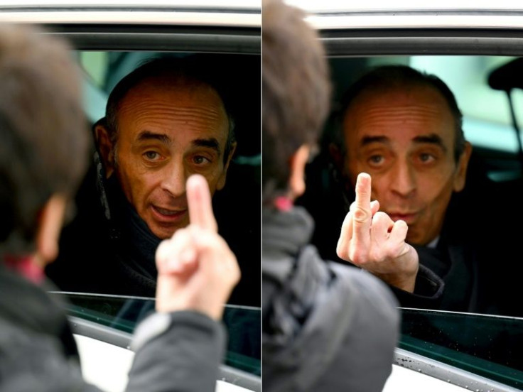 A photograph of the Paris-born pundit giving a middle finger with the comment "Real deep!" to a protester during a trip to Marseille was seen as his latest misstep