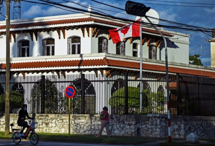 Officially, the Canadian authorities recognize 14 cases of the mysterious 'Havana Syndrome' among its diplomats -- Canada's embassy in Havana is seen here