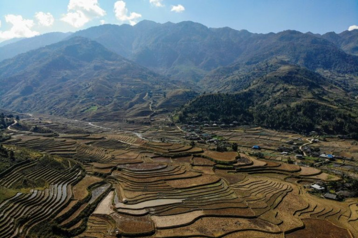 The spectacular terraces of Mu Cang Chai in northern Vietnam lie up to 1,000 metres above sea level