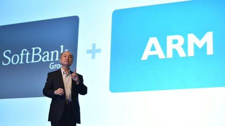 SoftBank Group Corp (representative Masayoshi Son pictured speaking at a press conference in July 2016) purchased Arm in 2016 for $32 billion