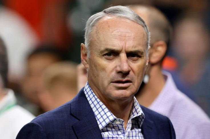 Major League Baseball commissioner Rob Manfred says locking out players was the best strategy to protect the chances of playing a 2022 MLB season