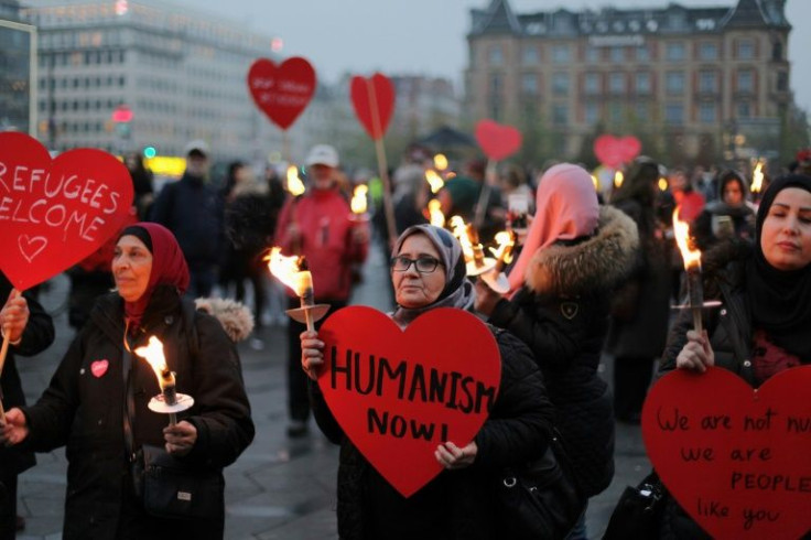 Demonstrators, friends and relatives protested last month against the deportation of Syrian families from Denmark to their homeland