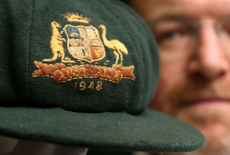 The 1948 'Baggy Green' cap worn by Australian legend Don Bradman in his last Test against England