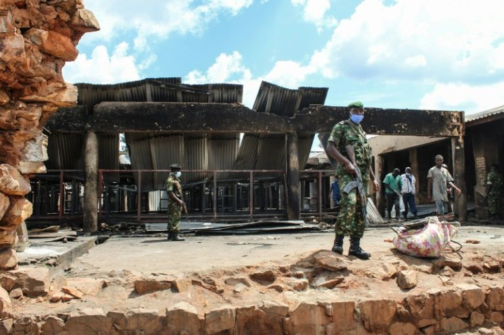 Much of the prison in Burundi's political capital Gitega was destroyed