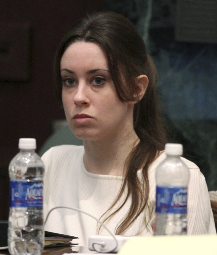 Casey Anthony listens to a testimony during her first-degree murder trial at the Orange County Courthouse in Orlando